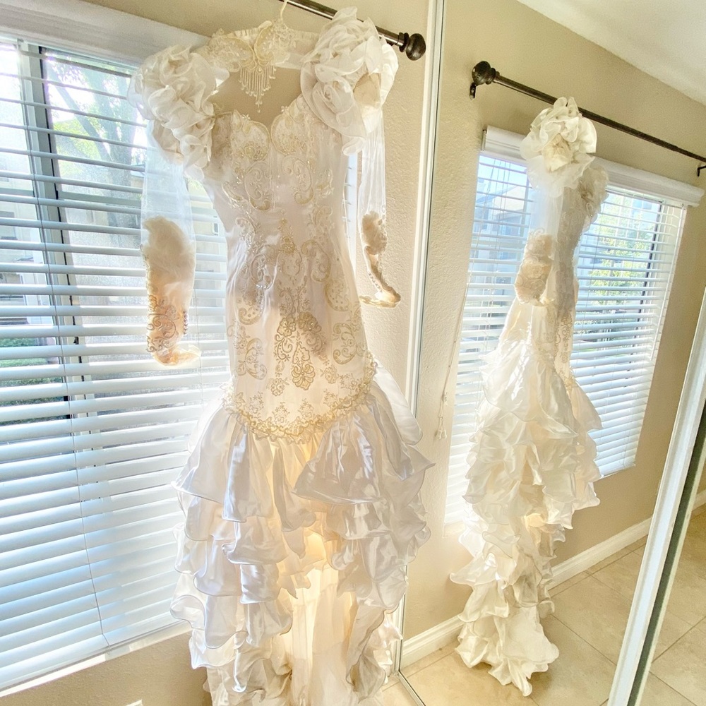 Wedding Dress with head dress